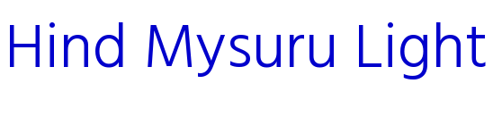 Hind Mysuru Light шрифт